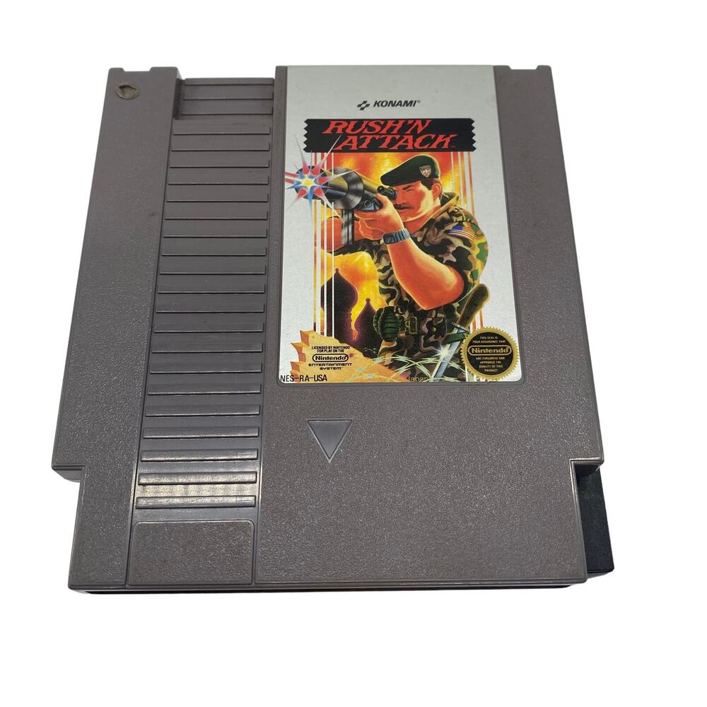 Nintendo NES Konami Rush N' Attach Great Working Condition Tested w/ Sleeve